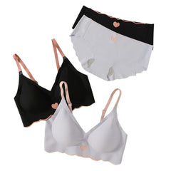 Women Self-Design Heavily Padded Lingerie Set (Pack Of 4)