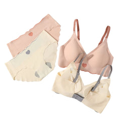 Women Self-Design Heavily Padded Lingerie Set (Pack Of 4)