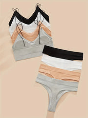 Women Self-Design Heavily Padded Lingerie Set (Pack Of 4)