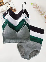 Women Self-Design Heavily Padded Lingerie Set (Pack Of 4)