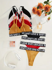 Women Self-Design Heavily Padded Lingerie Set (Pack Of 4)