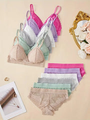 Women Self-Design Heavily Padded Lingerie Set (Pack Of 6)