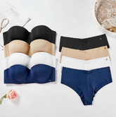 Women Self-Design Heavily Padded Lingerie Set (Pack Of 4)