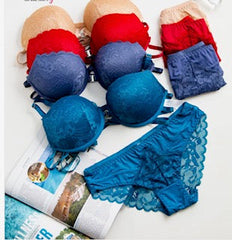 Women Self-Design Heavily Padded Lingerie Set (Pack Of 4)