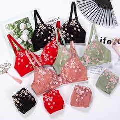 Women Self-Design Heavily Padded Lingerie Set (Pack Of 4)