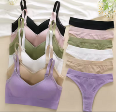 Women Self-Design Heavily Padded Lingerie Set (Pack Of 6)