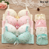 Women Self-Design Heavily Padded Lingerie Set (Pack Of 4)