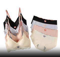 Women Self-Design Heavily Padded Lingerie Set (Pack Of 4)