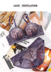 Women Self-Design Heavily Padded Lingerie Set (Pack Of 4)