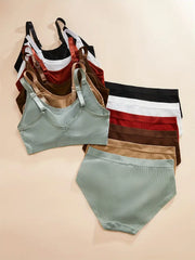 Women Self-Design Heavily Padded Lingerie Set (Pack Of 6)