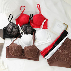 Women Self-Design Heavily Padded Lingerie Set (Pack Of 4)