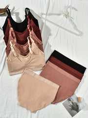 Women Self-Design Heavily Padded Lingerie Set (Pack Of 4)