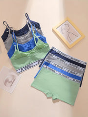 Women Self-Design Heavily Padded Lingerie Set (Pack Of 4)